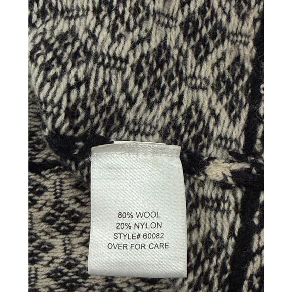 TravelSmith Women's Mock Neck Wool Sweater Jacket Travel Nordic Winter Vintage - Picture 5 of 5